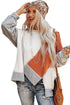 Colorblock Stitching Irregular Hem Long Sleeve Top